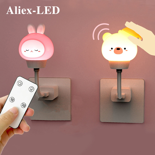 Veilleuse-enfant-USB-avec-t-l-commande-et-ours-en-forme-de-dessin-anim-luminaire-d.jpg_640x640 Mini veilleuse LED avec capteur de contrôle et économie d'énergie