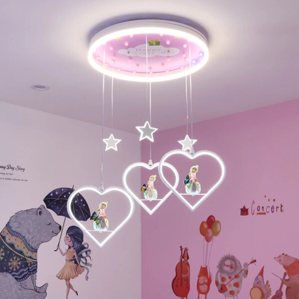 Plafonnier led pour chambre d'enfant fille, éclairage d'intérieur
