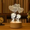 Lampe LED 3D en Acrylique, Romantique, Amour, Maison, Veilleuse pour Enfant, Table, Décor de Fête d'Anniversaire