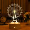 Lampe LED 3D en Acrylique, Romantique, Amour, Maison, Veilleuse pour Enfant, Table, Décor de Fête d'Anniversaire