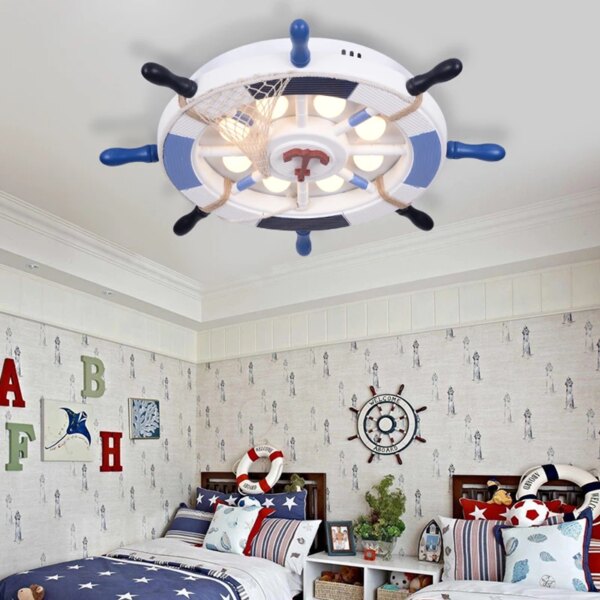 plafonnier chambre led intelligent avec gouvernail de mer méditerranéenne