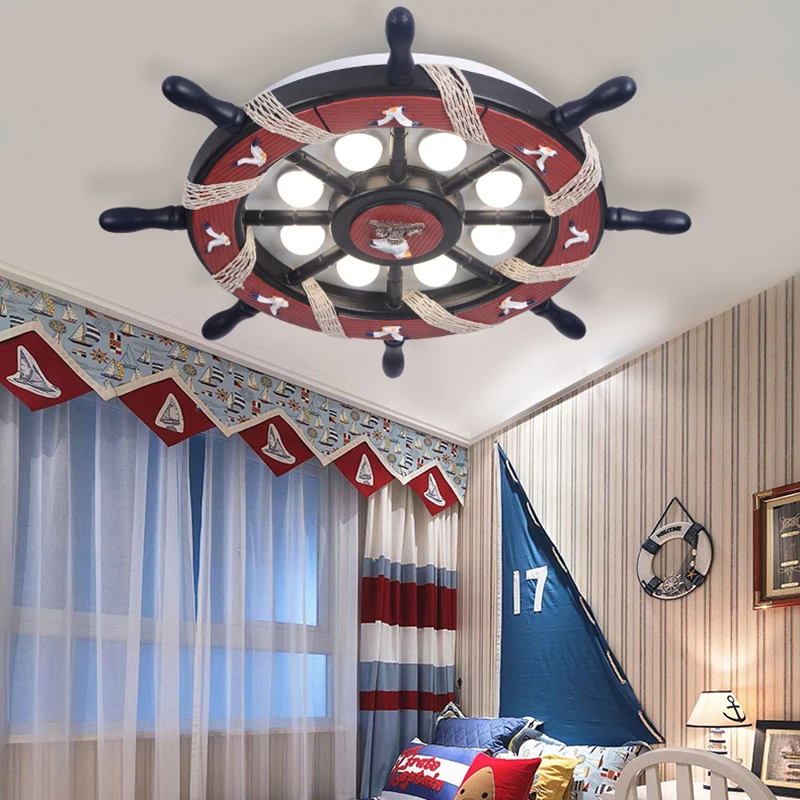 plafonnier chambre led intelligent avec gouvernail de mer méditerranéenne
