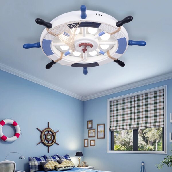 plafonnier chambre led intelligent avec gouvernail de mer méditerranéenne