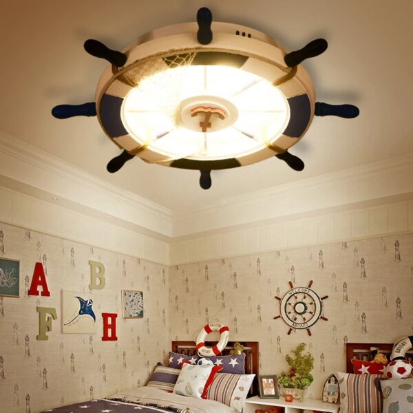 plafonnier chambre led intelligent avec gouvernail de mer méditerranéenne