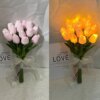 Lampe LED en forme de tulipe, fleurs artificielles, luminaire décoratif d'intérieur