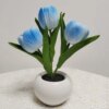 lampe de bureau fleur — Lampe LED en forme de tulipe, fausse fleur