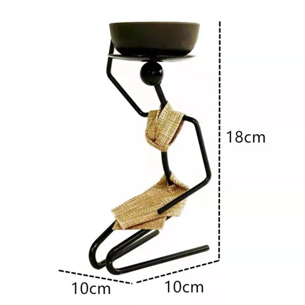 Vintage chandelier Bougeoirs africains pour femmes 8.5 pouces