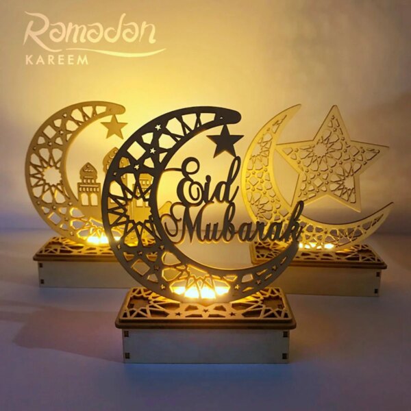 veilleuse coran lune EID Mubarak du Ramadan, décoration pour foyer