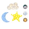 veilleuse nuage LED 3D ou d'étoile, design mignon