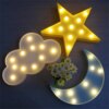 veilleuse nuage LED 3D ou d'étoile, design mignon