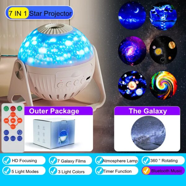 veilleuse Projecteur d'étoiles LED 32 en 1, lampe de nuit