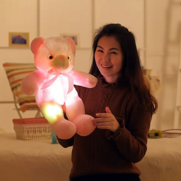 Peluche veilleuse à LED de noël pour enfants, 50cm