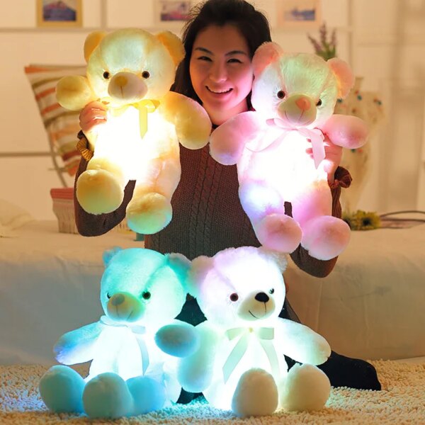 Peluche veilleuse à LED de noël pour enfants, 50cm