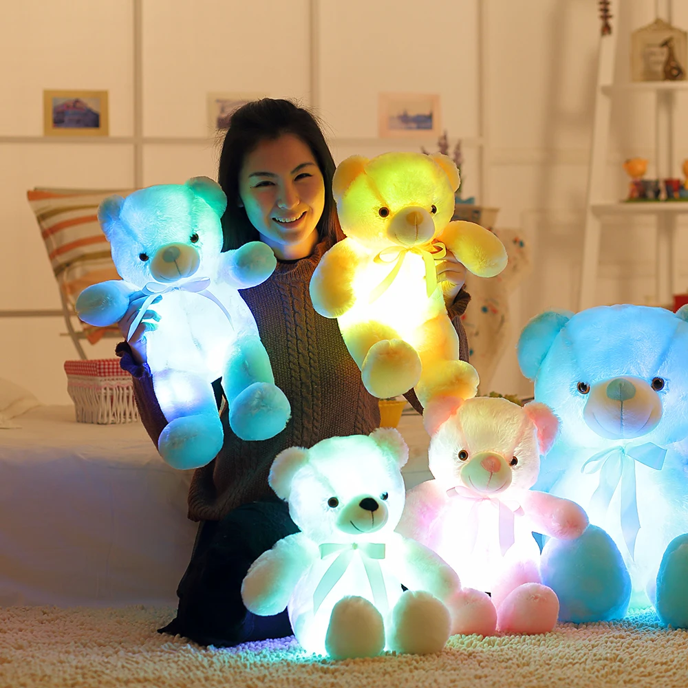 peluche veilleuse créatif éclairé par LED, animal en peluche de 50cm