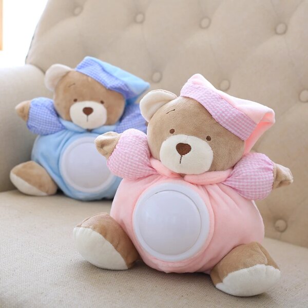 peluche veilleuse Ours de 25cm Kawaii, lampe de couchage confortable