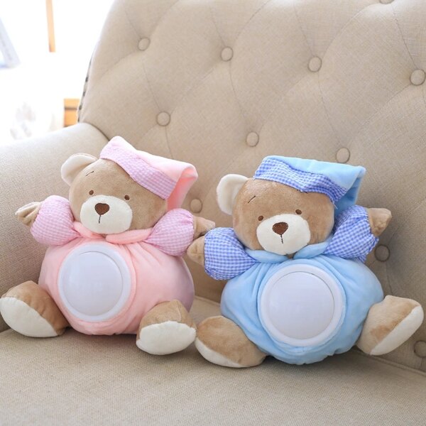 peluche veilleuse Ours de 25cm Kawaii, lampe de couchage confortable
