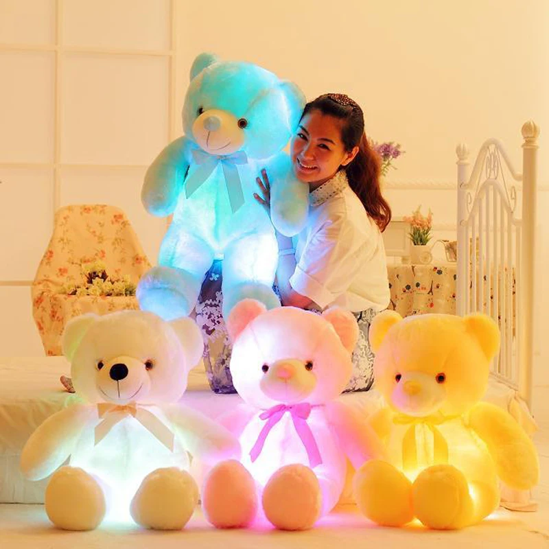 Peluche créatif veilleuse bébé — peluche veilleuse lumineux au design créatif, Teddy l'ourson avec lampe LED à lumière scintillante | belleveilleuse.fr