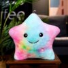 peluche veilleuse Oreiller Kawaii étoile 35x40cm, 1 pièce, oreiller lumineux avec lumière LED