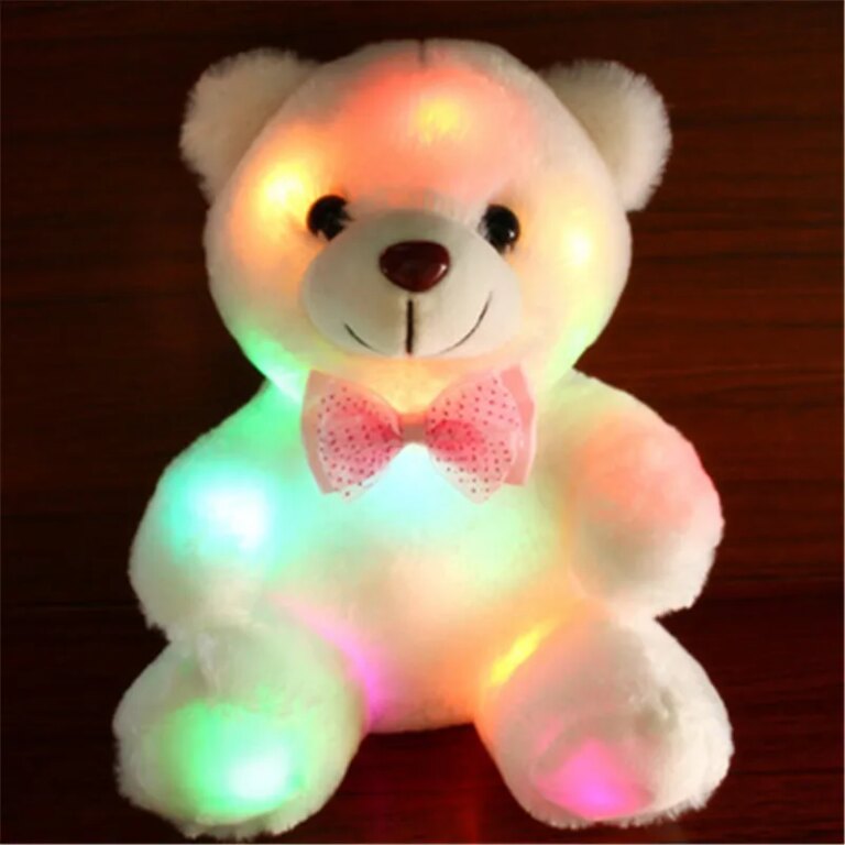 veilleuse bébé peluche — peluche veilleuse Poupée en peluche lumineuse colorée de 22CM pour bébé, jouets en peluche lumineux
