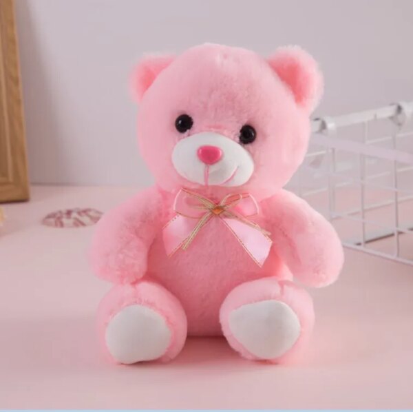 peluche veilleuse Poupée en peluche lumineuse colorée de 22CM pour bébé, jouets en peluche lumineux