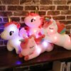 Peluche licorne lumineuse pour enfants, jouet mignon