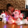 Peluche licorne lumineuse pour enfants, jouet mignon