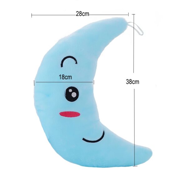 peluche veilleuse Oreiller en lune clignotante Led coloré, jouets, coussin léger de sommeil