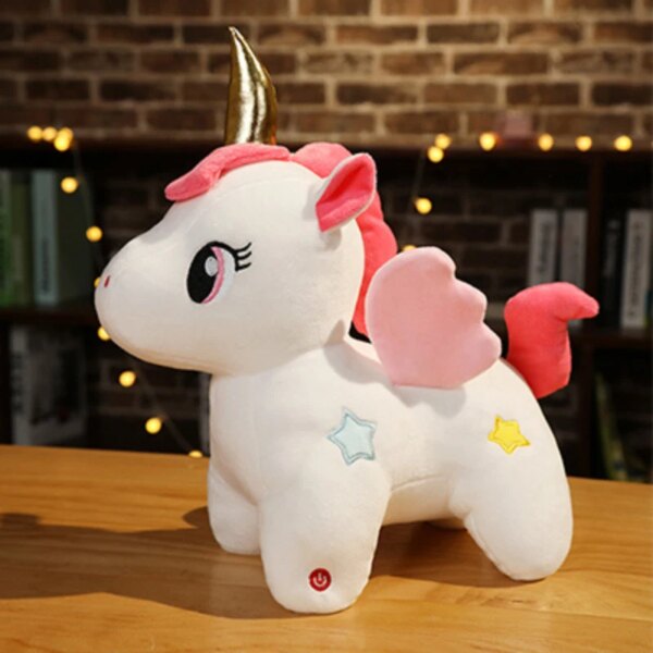 Peluche licorne lumineuse pour enfants, jouet mignon