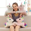Peluche licorne lumineuse de 45cm pour enfants, nouvel arrivage, jouet en peluche