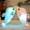 11454-447fa1.jpg peluche veilleuse colorées phosphorescentes avec lumière Led, jouet Kawaii lumineux en forme de dauphin