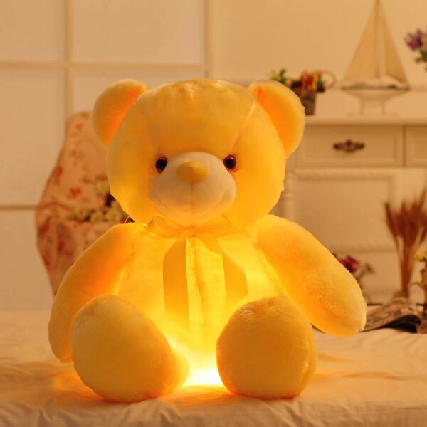 11466-6d7149.jpg peluche veilleuse Ours coloré pour enfants, 1 pièce de 50cm, jouet créatif lumineux LED