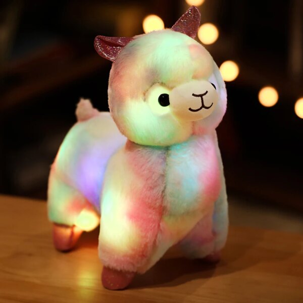 11480-08e860.jpg Peluche lumineuse à lumière Led de 35CM, jouet en forme d'alpaga lama