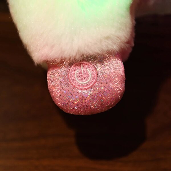 11480-905695.jpg Peluche lumineuse à lumière Led de 35CM, jouet en forme d'alpaga lama