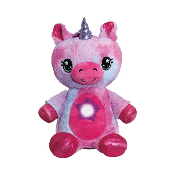 peluche licorne avec Projecteur Lumineux sur le Ventre, Veilleuse Réconfortante en Forme de Chiot
