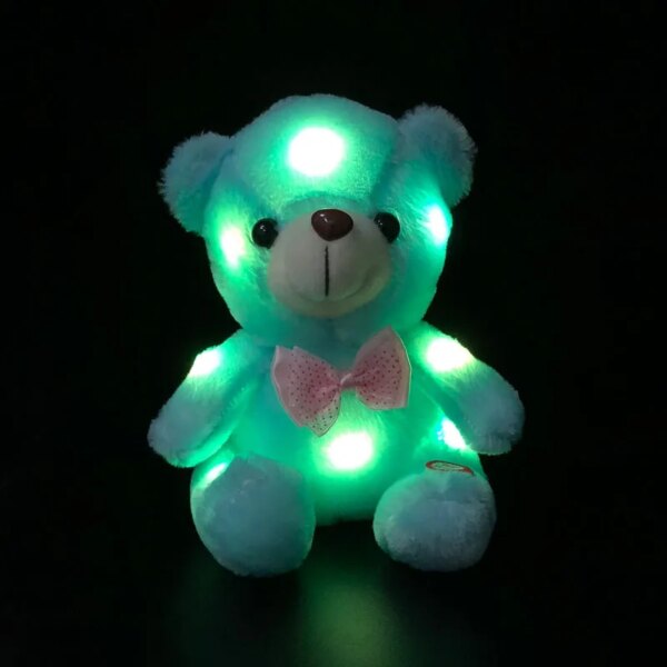 peluche veilleuse en Ours coloré et lumineux pour bébé, 20CM, jouets lumineux