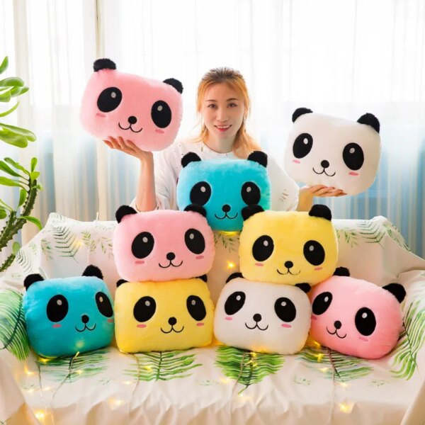 peluche lumineuse Panda illuminé 35x30cm, petit coussin de siège lumineux en Peluche