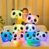 peluche lumineuse Panda illuminé 35x30cm, petit coussin de siège lumineux en Peluche