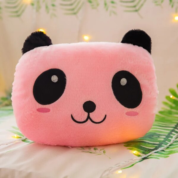 peluche lumineuse Panda illuminé 35x30cm, petit coussin de siège lumineux en Peluche