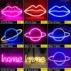 Lampe de nuit LED en néon, vente en gros, panneau d'art mural, lampe de nuit, cadeau de noël, d'anniversaire