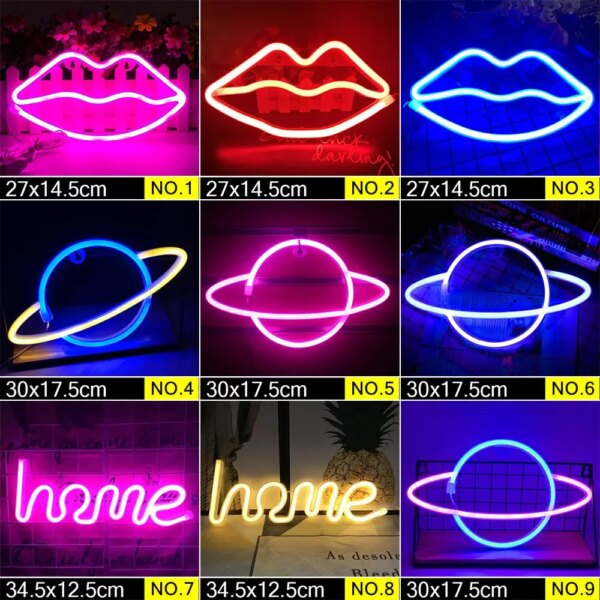 Lampe de nuit LED en néon, vente en gros, panneau d'art mural, lampe de nuit, cadeau de noël, d'anniversaire