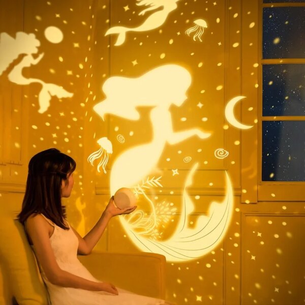 11910-a5b1a1.jpg Veilleuse Projecteur d'étoiles en forme de galaxie, Veilleuse musicale avec chargeur USB