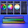 Barre lumineuse RGB à 16 LED, Charge sans fil avec application, son activé, capteur de musique