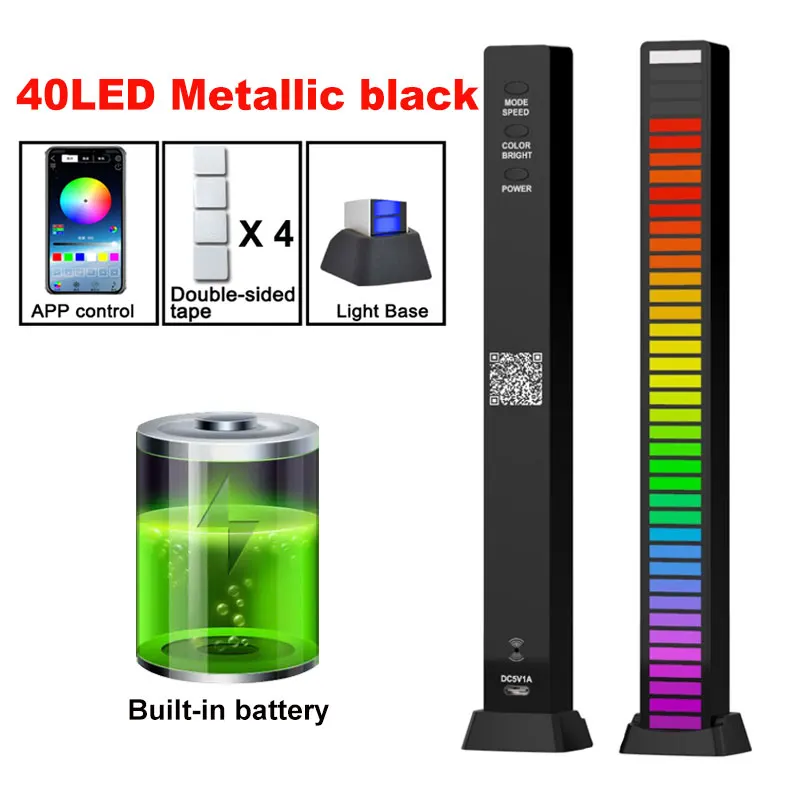 40LED Silver Battery