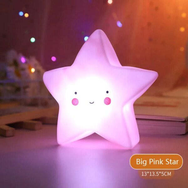 veilleuse animaux en forme de lune en émail, design de dessin animé, luminaire décoratif et créatif