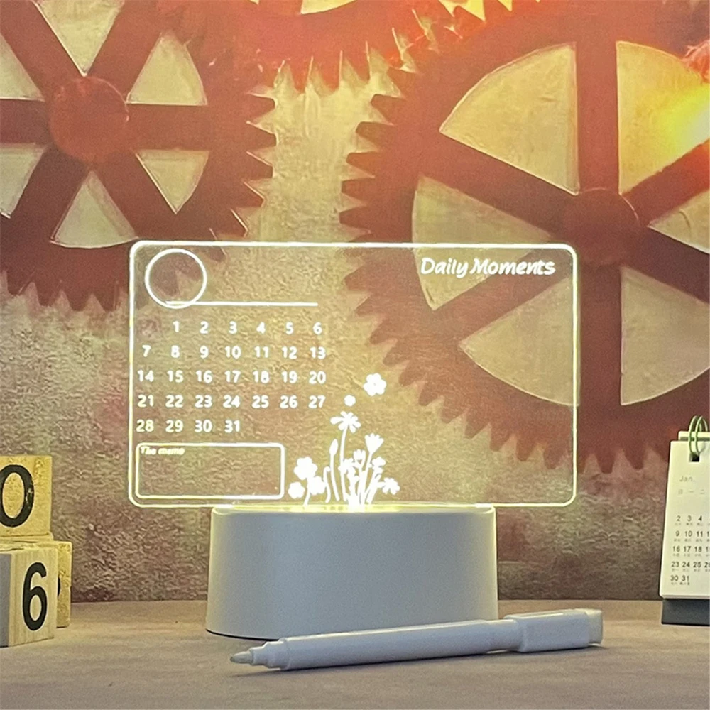 12111-da3c95.jpg panneau de notes en veilleuse créative led avec stylo Transparent Lumineux, LED, Lampe de Nuit
