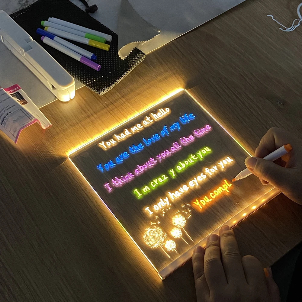 12146-cedee7.jpg panneau de notes en veilleuse créative led avec stylo personnalisée en acrylique