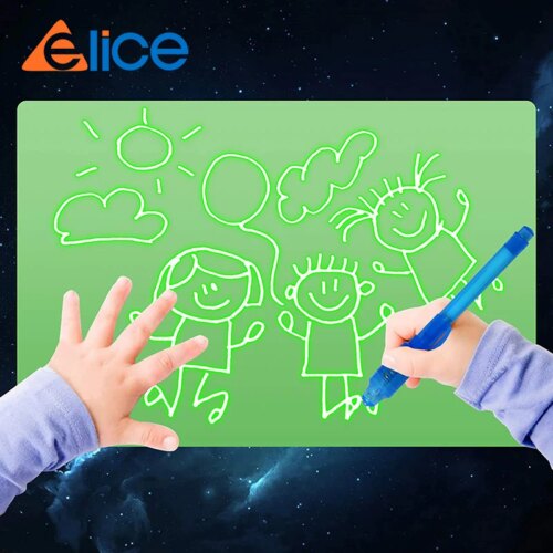 panneau de notes en veilleuse créative led avec stylo pour enfants, amusant