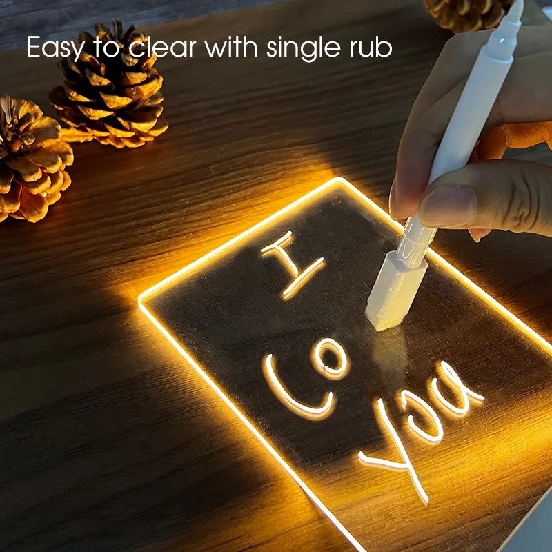 Panneau notes veilleuse adulte — panneau de notes en veilleuse créative led avec stylo avec stylo, luminaire décoratif d'intérieur | belleveilleuse.fr