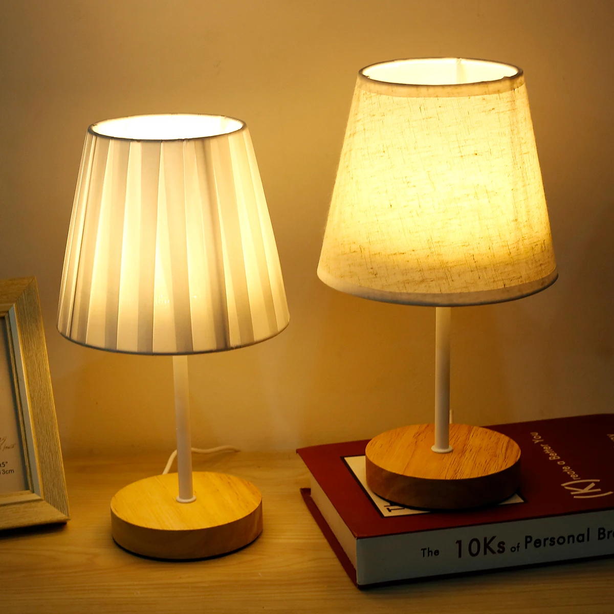 Tissu décoratif lampe de — Lampe de chevet LED USB en tissu, luminaire décoratif créatif | belleveilleuse.fr