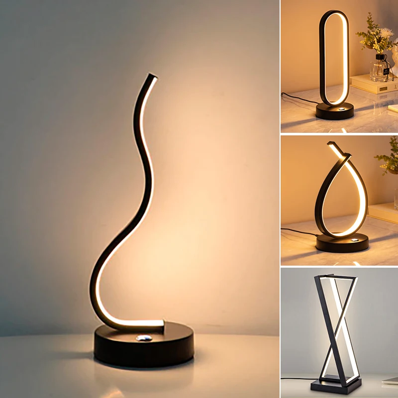 lampe de chevet dimmable — Table Lampe de table menée Moderne de Lampes de Bureau Dimmable